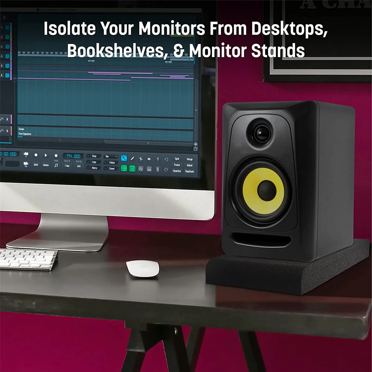 

2 Pcs Ceiling Sound Absorbing Panels Studio Monitor Isolation Pads Isolation Pad