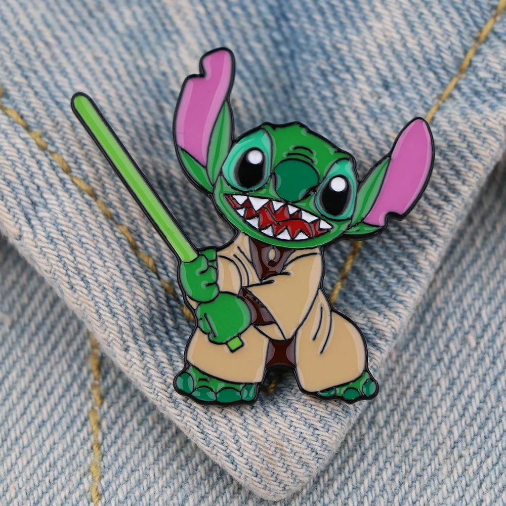 Стич Косплей Звездные войны телефон значок лацкан булавки для рюкзаков аниме