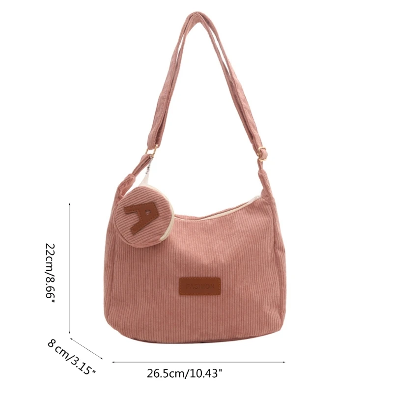 2024 НОВАЯ сумка через плечо вельветовые сумки на большая вместительная для