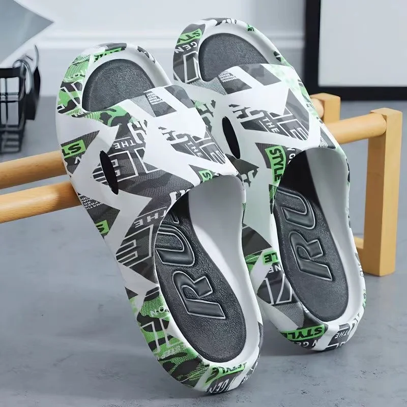 Мужские летние тапочки мягкие удобные из ПВХ домашние пляжные нескользящие