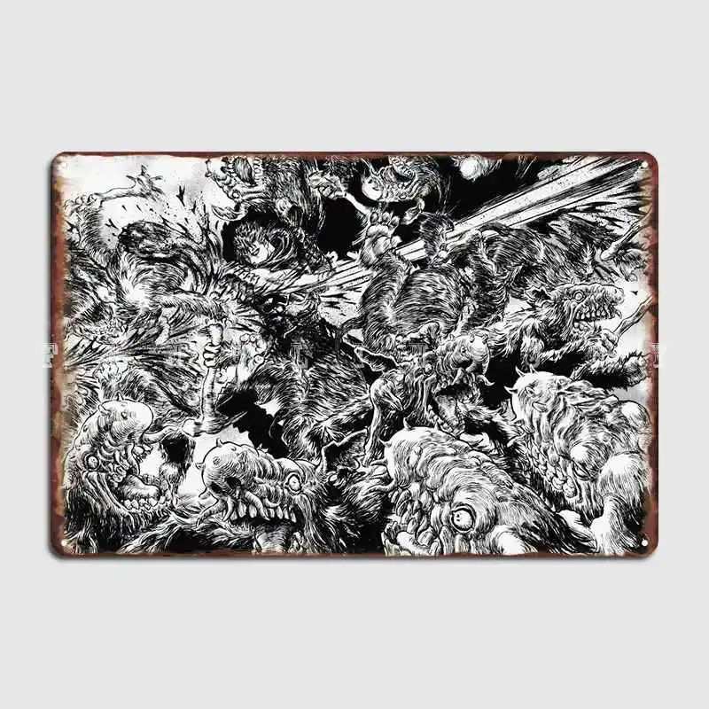 

Berserk металлический плакат, кухня, стена, паб, проектирование стен, настенные плакаты