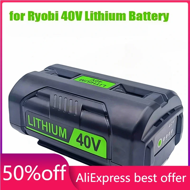 Большая акция Powertoolbattery 40 В 6 0 Ач/8 Ач литий-ионная аккумуляторная батарея для Ryobi