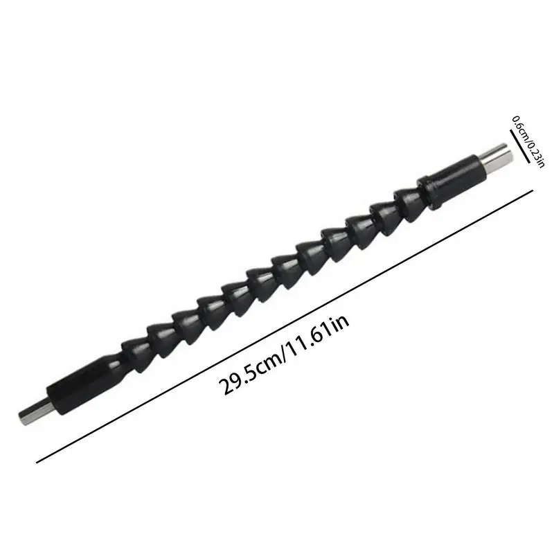 Universal 295mm Screwdriver Bend Universal Adapter Extension Rod Drill Bits Flexible Shaft No Drill Accessories images - 6
