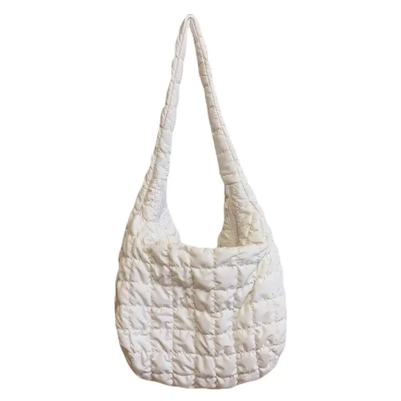 

Lightweight Underarm Bags Tote Handbag Pleated Cloud Bag Lattice Pattern Quilted Winter Shoulder Bag