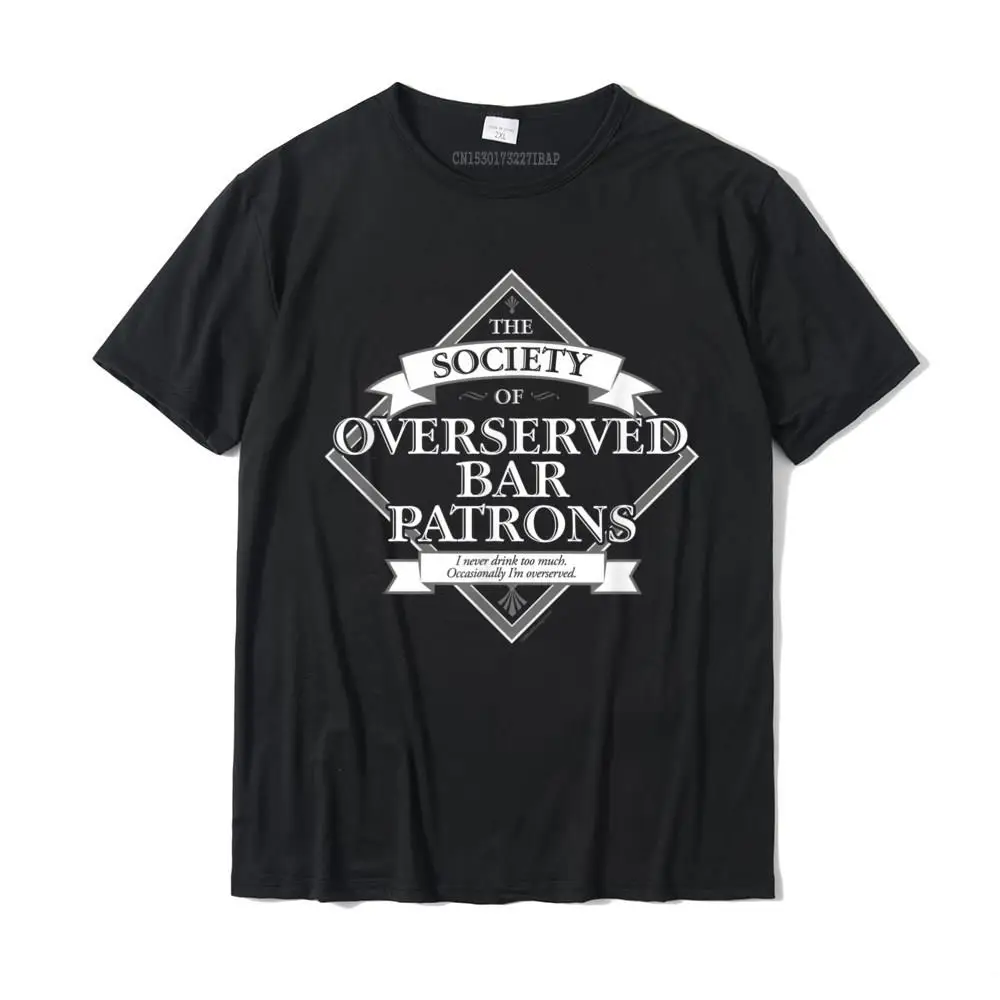 

Society Of Overserved Bar Patrons Funny Drinking T-Shirt Company Summer T Shirts Cotton Mens Tops & Tees Summer