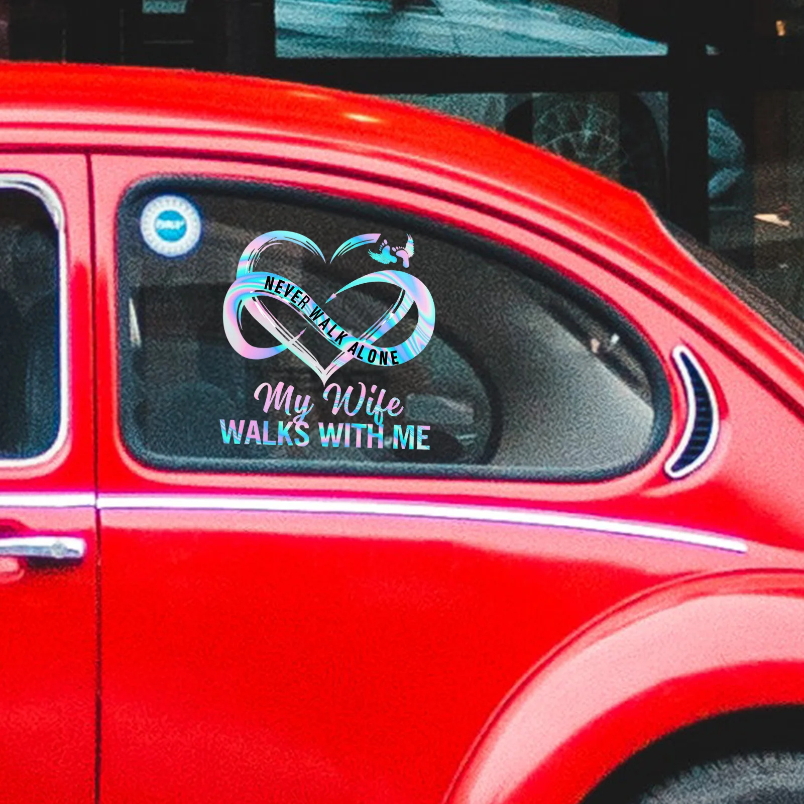 Автомобильная наклейка семья никогда не ходите в одиночку мой папа/Мама ходит со