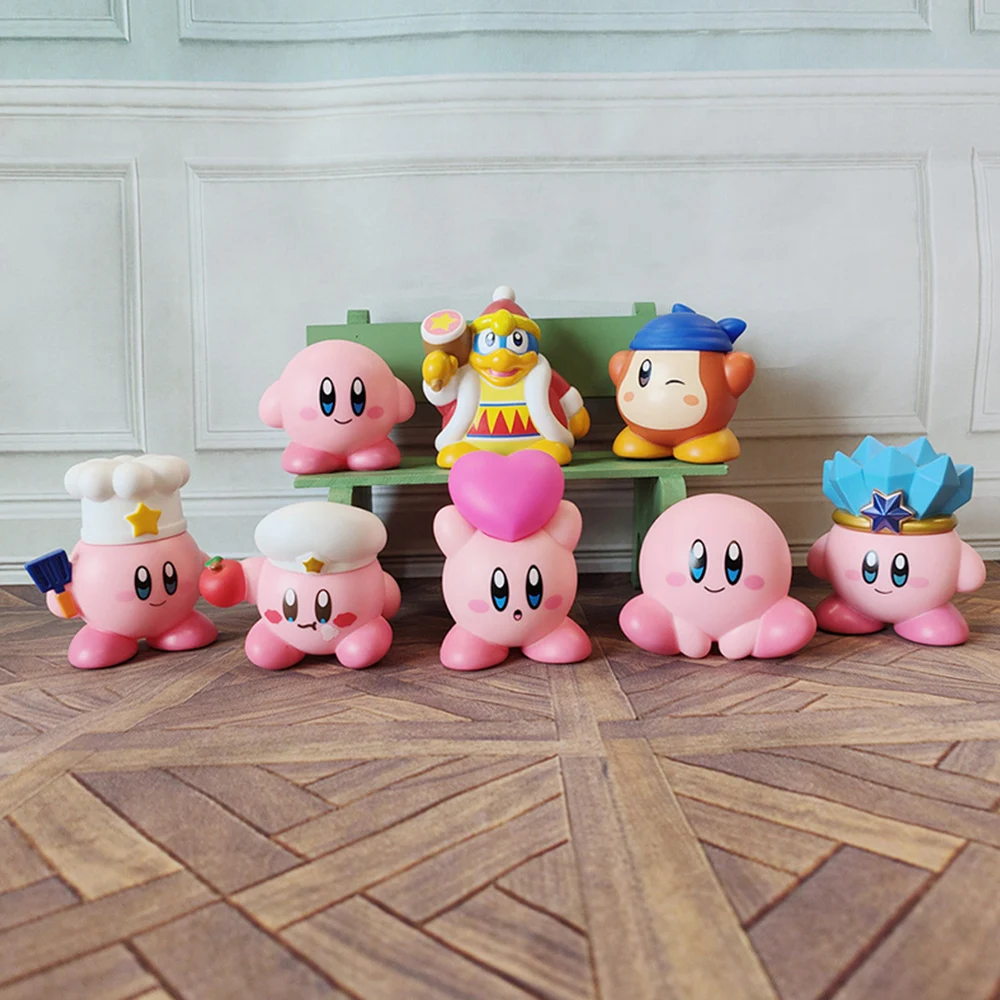 

Star Kirby Kawaii Doll Toy Kirby Figurines Collection Cartoon Model Japanese Game Character Toys Anime Figure Gifts for Girls