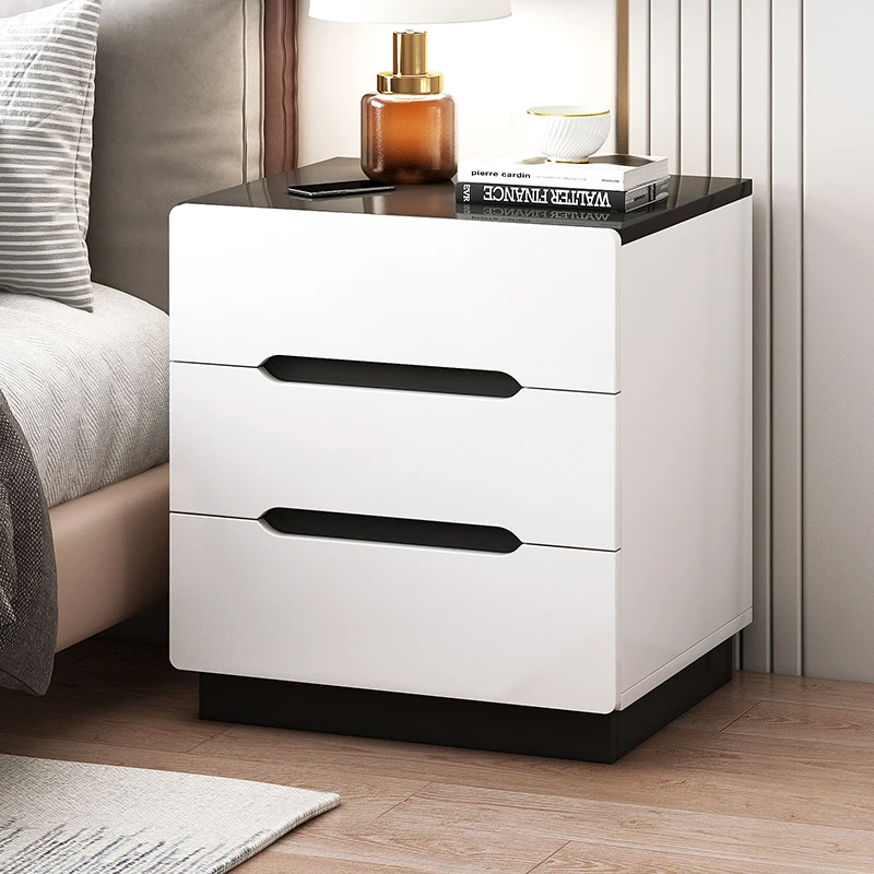 

Minimalist Modern Nightstand Bedroom Small Drawers Storage Nightstand Table Black Pretty Muebles Para El Hogar Library Furniture