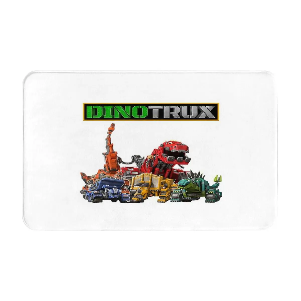Мультяшный детский коврик для ванной Dinotrux двери 50x80 см напольный прихожей