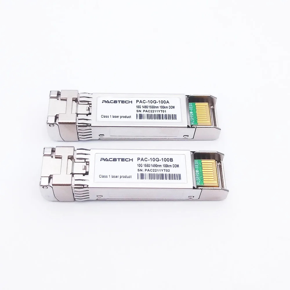 PACBTECH PBTSFP+-LRA/B ERA/B 60A/B 10G SFP+ BiDi ВОЛС модуль 10-100 км LC 1270/1330nm