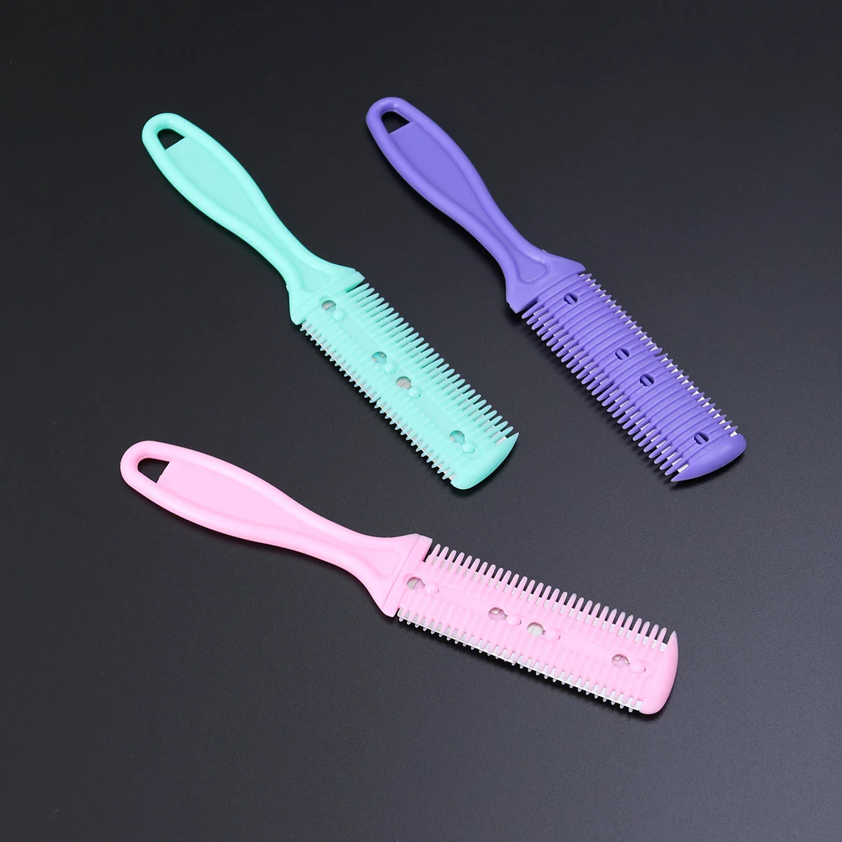 

3 Pcs Hair Cutters Double Side Hair Comb Cutter Razor Trimmer Haircut Scissors for Short Hair