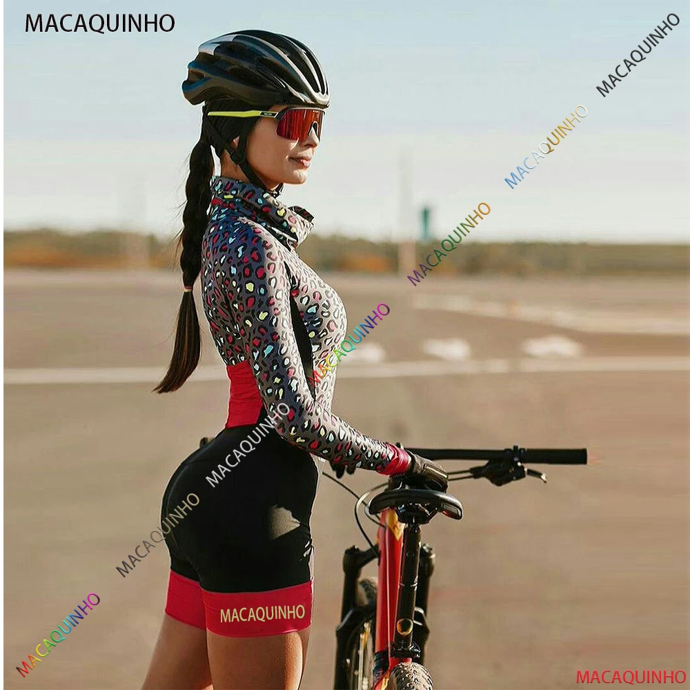 Women's Long Sleeve Cycling Jumpsuit 2022 Promotion Bicycle Triathlon Black Overalls |
