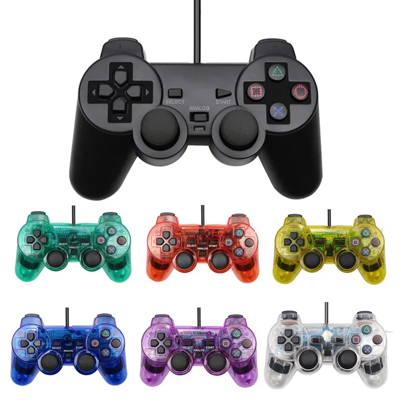 

Wired Controller For PS2 Vibration Motors Gamepad For PC Joystick Joypad Controle For PlayStation 2 consolas de videojuegos