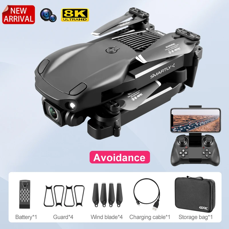 

Drone 4K Profesional Three-sided Obstacle Avoidance 8K Dual Camera Drone Aerial Photography Drone RC Fpv Mini Drones Kid Boy Toy