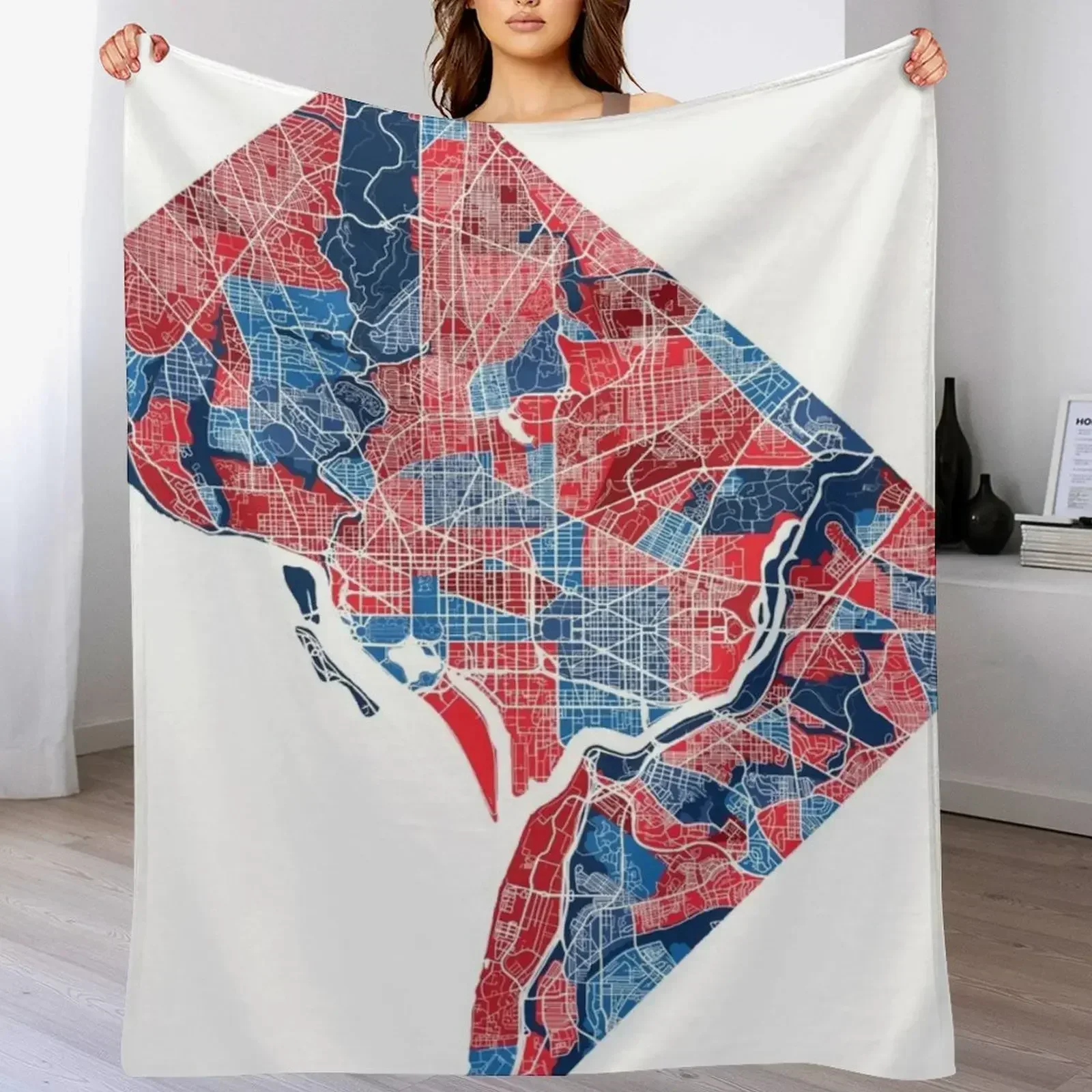 Карта Соседки Вашингтона DC плед пляжное плюшевое декоративное одеяло для дивана