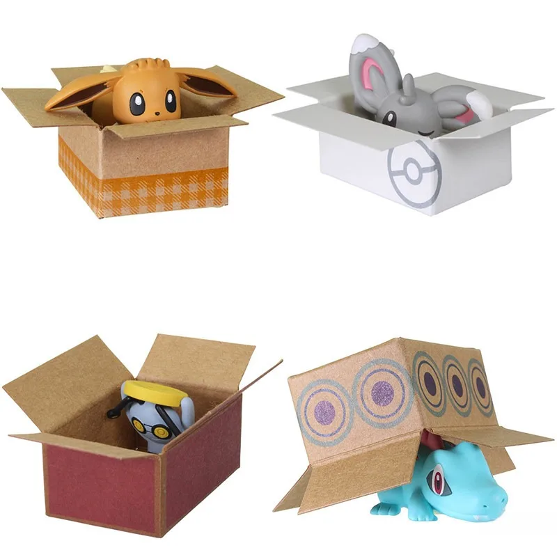 Фото Коллекционная фигурка Takara Tomy Pokémon: Иви, Минчино, Гиммигул (скрытые в коробке) — аниме-аксессуары, игрушки, украшение для рабочего стола №1
