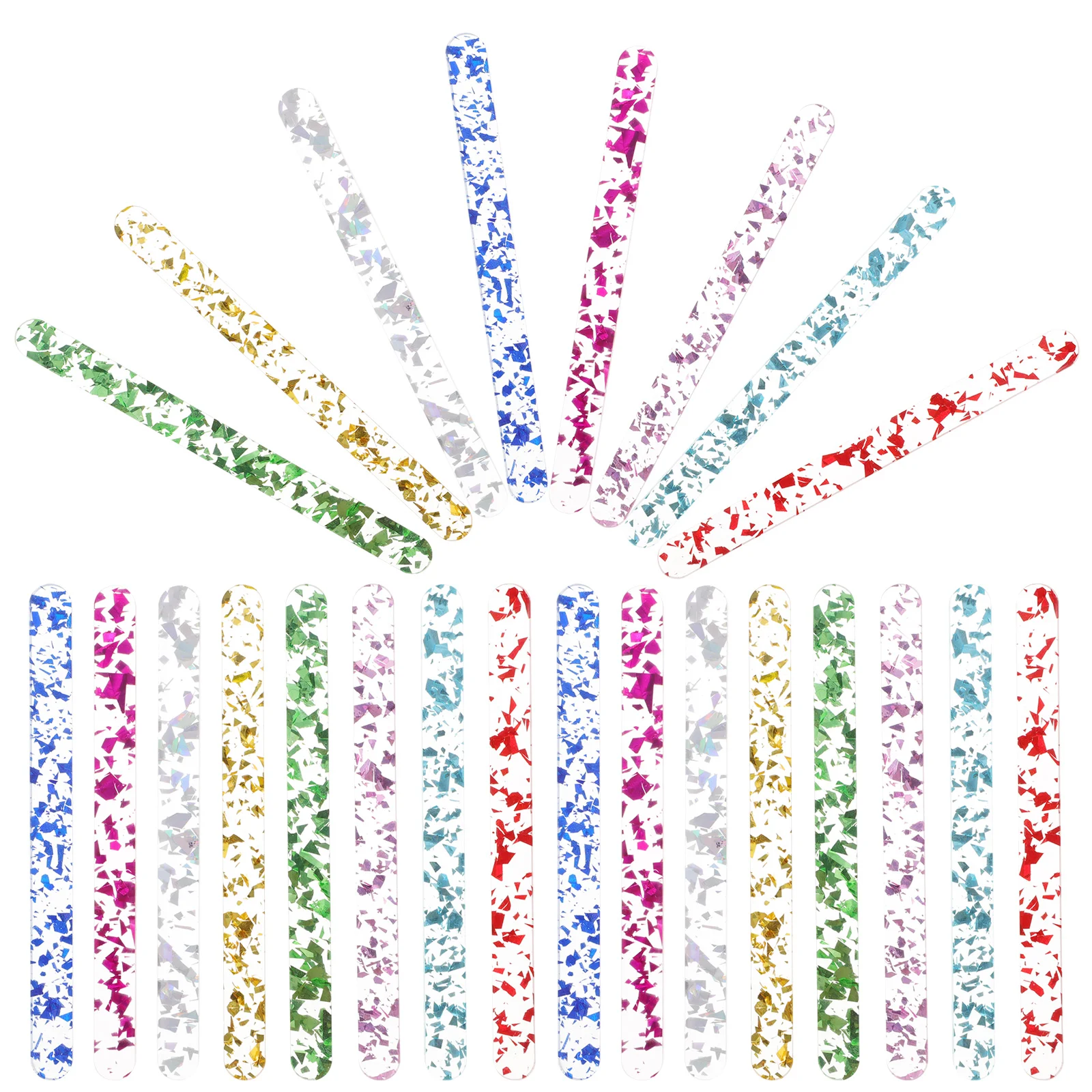 

24Pcs Acrylic Ice Lolly Sticks Reusable Ice Cream Sticks Mini Crafts DIY Sticks