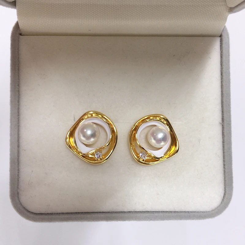 Женские серьги ZHBORUINI с натуральным пресноводным жемчугом и легкими роскошными
