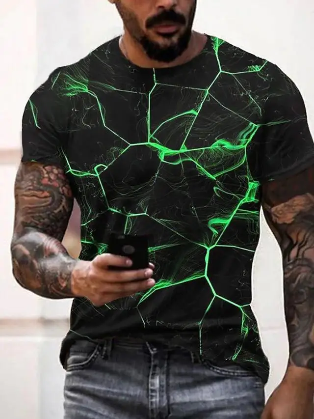 

Футболка мужская летняя с коротким рукавом и графическим рисунком