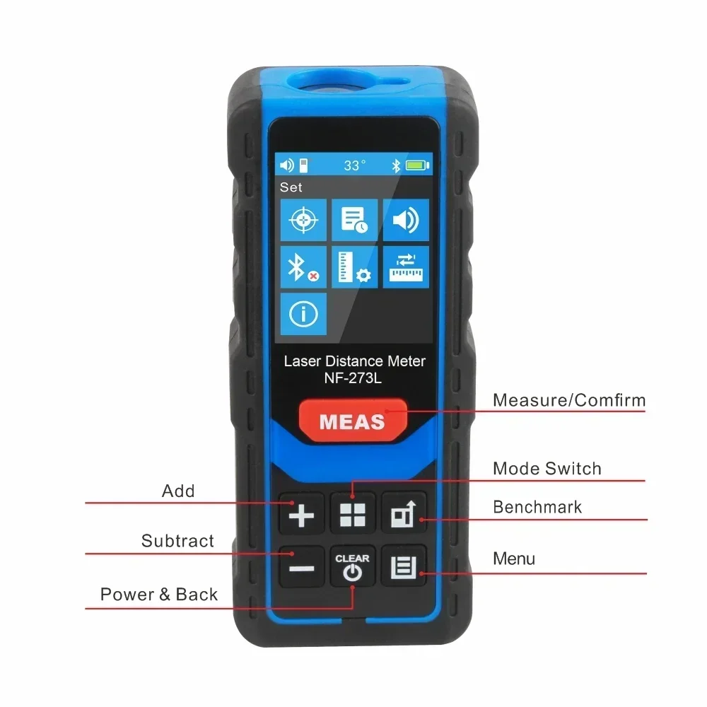 FANYUE NF-273L 60 м/120 м лазерный дальномер цифровая лазерная рулетка строительная