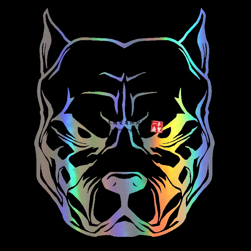 

Мотоциклетная наклейка с рисунком собаки питбуля светоотражающие автомобильные наклейки мотоциклетная наклейка смешная фотография автомобильный Стайлинг