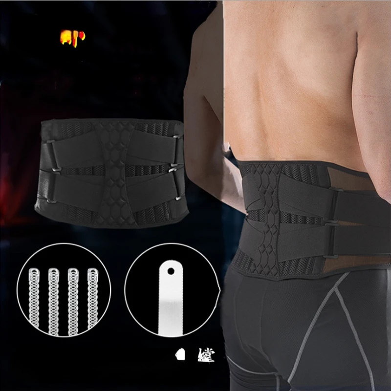 

Lumbar Waist Support Belt Strong Lower Back Brace Support Corset Belt Waist Trainer Sweat Slim Belt for Sports Pain Relief New