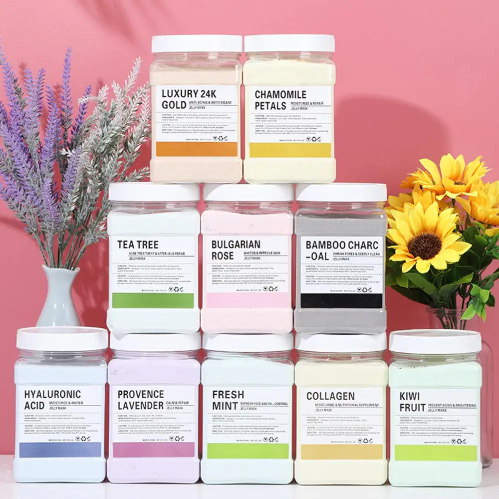 

Beauty Salon SPA Soft Hydro Jelly Mask Powder Face Skin Care Whitening Rose Collagen Peel Off DIY Rubber Facial Jellymask 650g