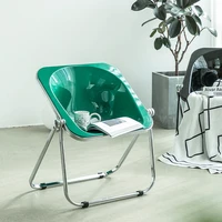 wuli medieval folding chair nordic designer celebrity ins home transparent stool cafe milk tea shop dining chair folding chairs
