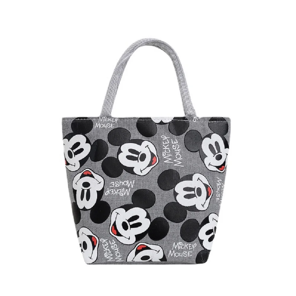 

Disney Women's Handbag 2023 Cartoon Mickey Mouse Minnie Canvas Tote Bag for Girls Cute Anime Multifunctional Lunch Bag Gifts