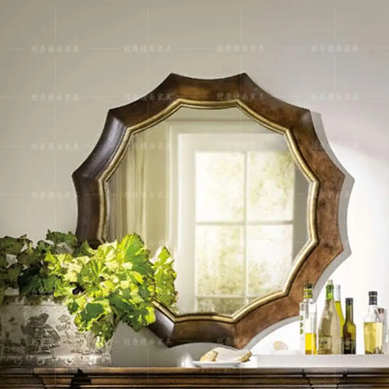 

Large Bathroom Makeup Decorative Mirror Wall Irregular Custom Vintage Decorative Mirror Aesthetic Specchio Home Design YX50DM