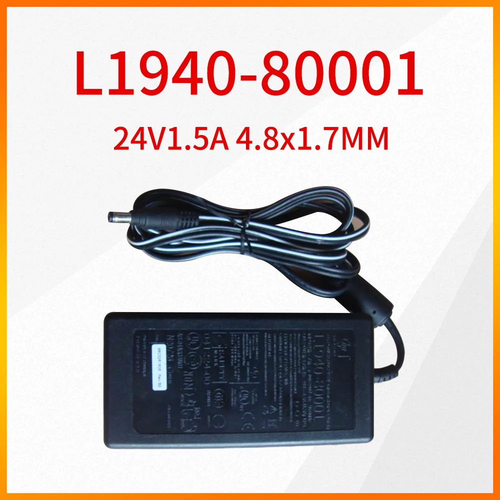 

Original L1940-80001 0957-2292 0957-2483 24V1.5A 4.8x1.7MM Power Adapter For HP G4010 4050 4850 5590 5550 Scanner 24V1500mA