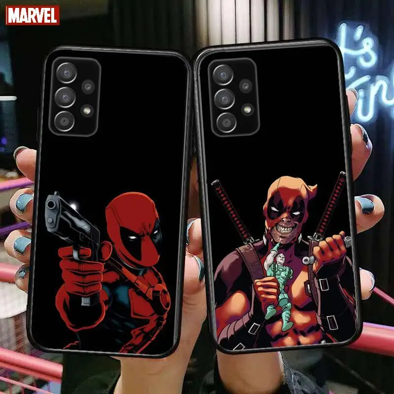 

Marvel Deadpool Heroes Phone Case Hull For Samsung Galaxy A70 A50 A51 A71 A52 A40 A30 A31 A90 A20E 5G a20s Black Shell Art Cell