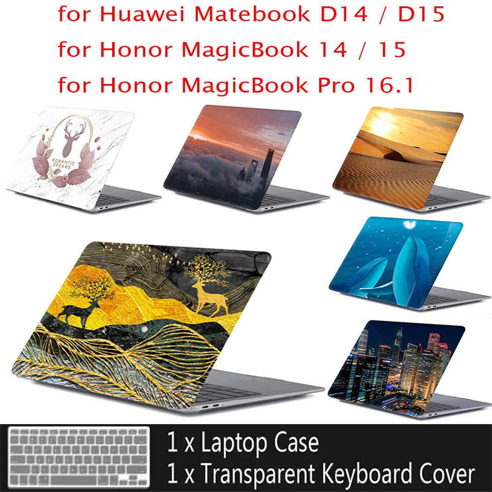 

For Huawei honor magicbook pro 16.1 MagicBook 14 15 2020 New Laptop Case for Huawei Matebook d14 / d15 Shell + Keyboard Cover