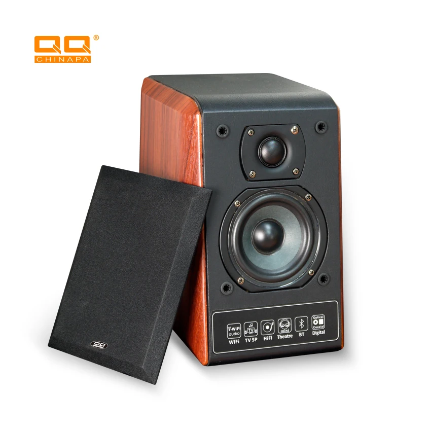 

WiFi All-purpose Multiroom Active Network HiFi TV Bookshelf Speaker APPcontrol Wireless U-Band karaoke microphone Lossless music