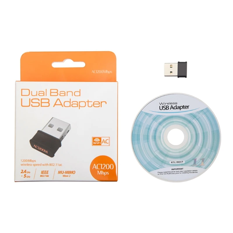 

802.11ac 1200Mbps Dual Band 2.4G 5G Wireless Nano USB wifi Adapter For desktop Dropship