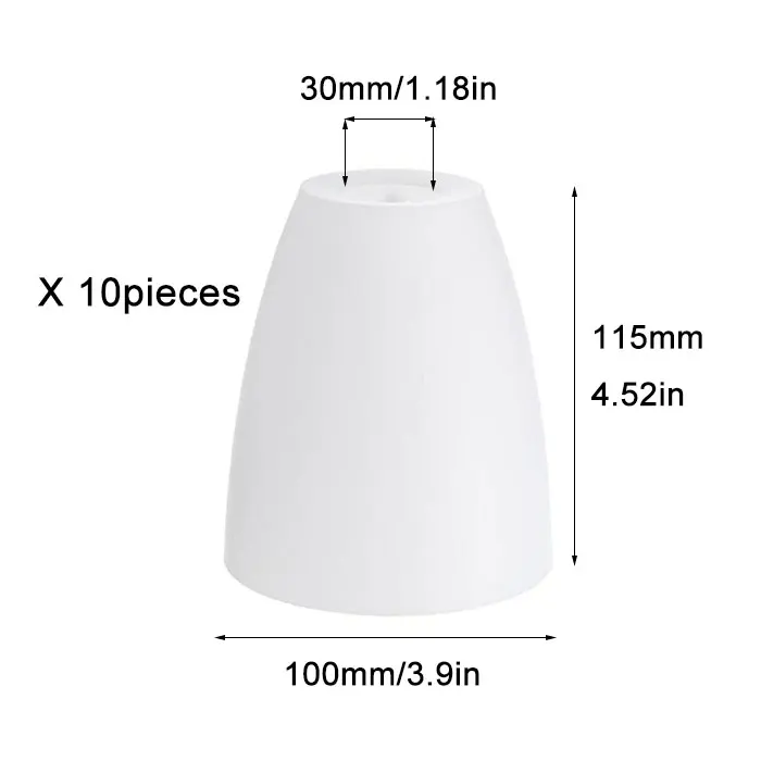 

Акриловые абажуры белые 30/42 мм E14 E27