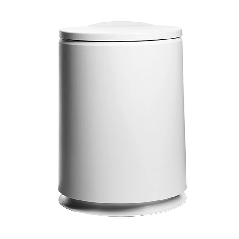 

Small Creative Waste Bin Plastic Bucket Zero Waste Toilet Trash Bin Round Touch Lid Office Kitchen Lixeira Waste Bins EB50TC