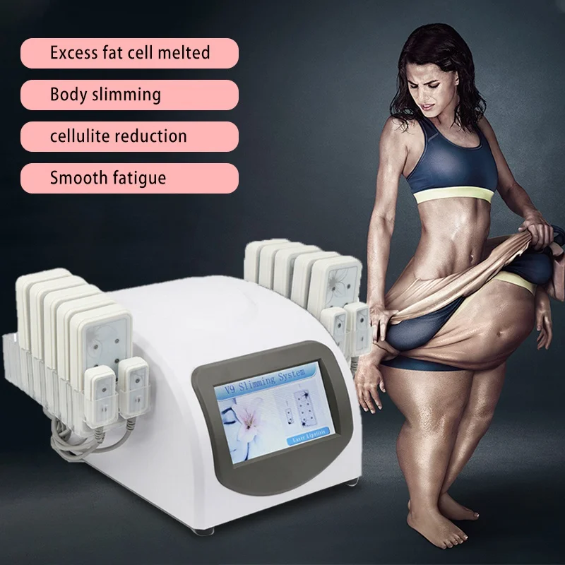 

Professional Body Slimming Machine Liposuction Weight Loss 650nm Diode Laser 14 Lipo Pads Machines Massager Equipment Home Use