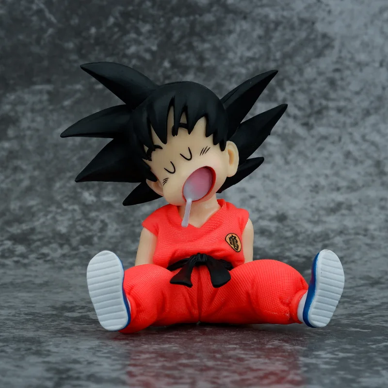 

10cm Japan Anime Dragon Ball Z Kakarotto GK PVC Action Figure Auto Accessories Sitting Posture Sleep Son Goku Model Toys Gifts