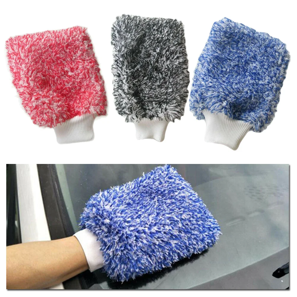 

Soft Car Cleaning Glove Ultra Soft Mitt Microfiber Madness Wash Mitt Easy To Dry Auto Detailing Car Wash Mitt 28x18CM Brush