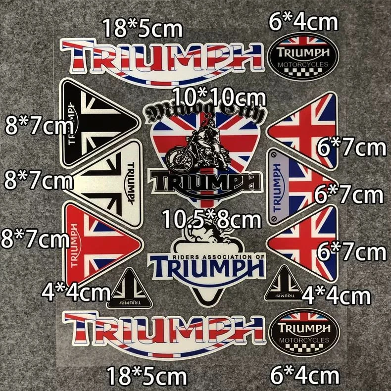 

3D светоотражающие виниловые наклейки для мотоцикла Triumph, наклейки Trident 660 Street Triple 675 Tiger 800 Daytona 675, наклейка Bonneville