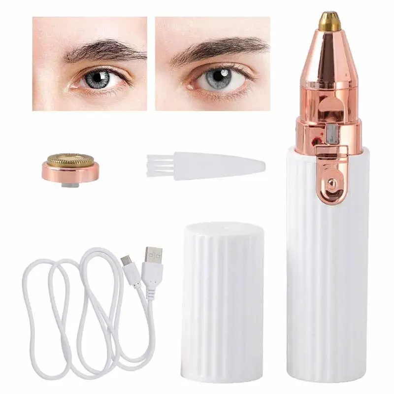 For Hair Removal Rechargeable 2-in-1 Portable Brow Razor For Eyebrow Lips Cheeks Face