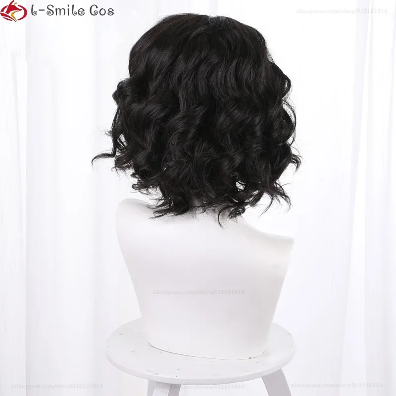 Женский парик для косплея аниме enmas Mirabel черные коричневые Короткие вьющиеся