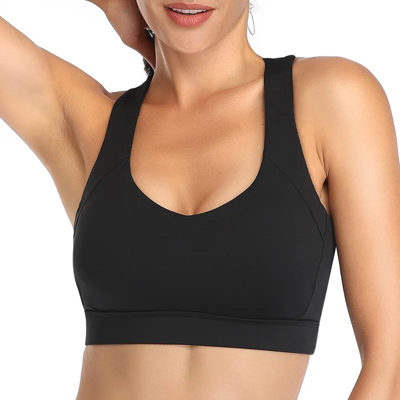 

Women Sports Bra High Impact Wirefree Workout Yoga Supportive Bras Compression Top Fitness Gym Running Crop Tank Top Quick Dry