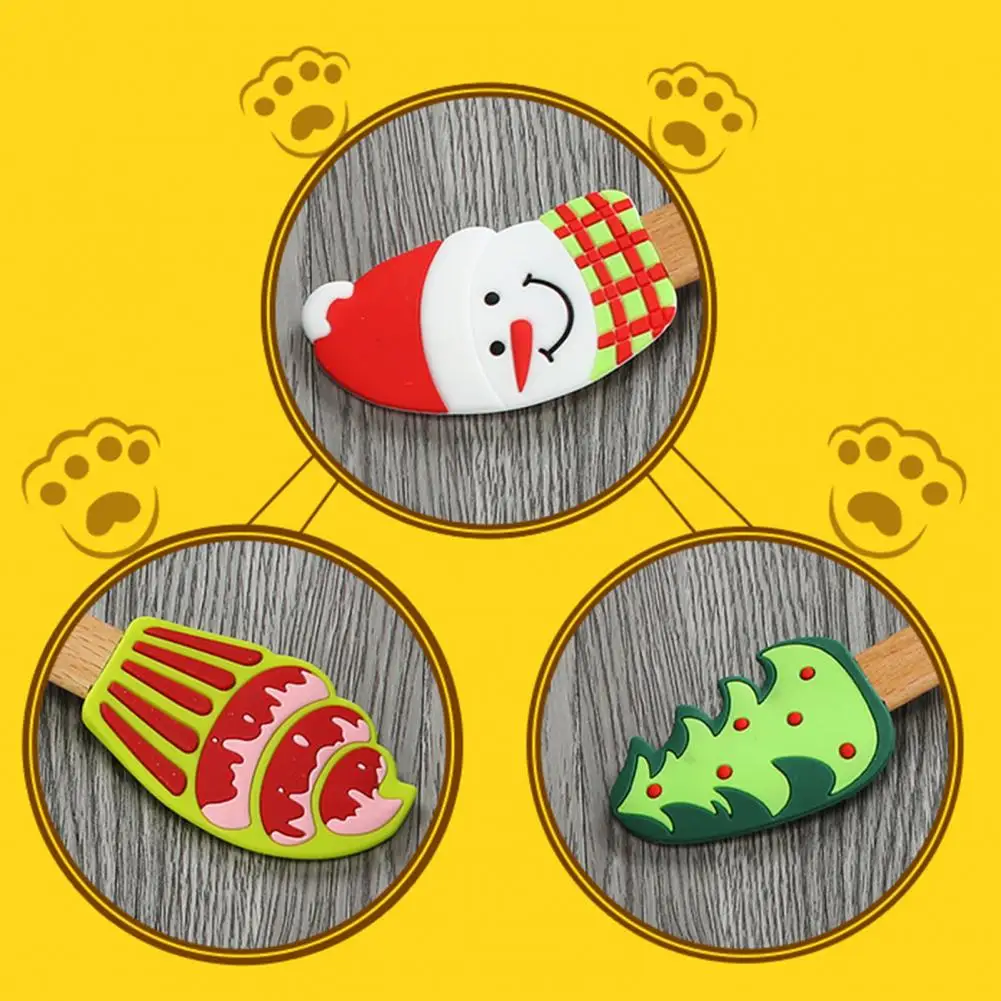 

Durable Silicone Scraper Festive Christmas Baking Scraper Set Silicone Spatulas for Cookies Pastries Cream Non-stick for Holiday