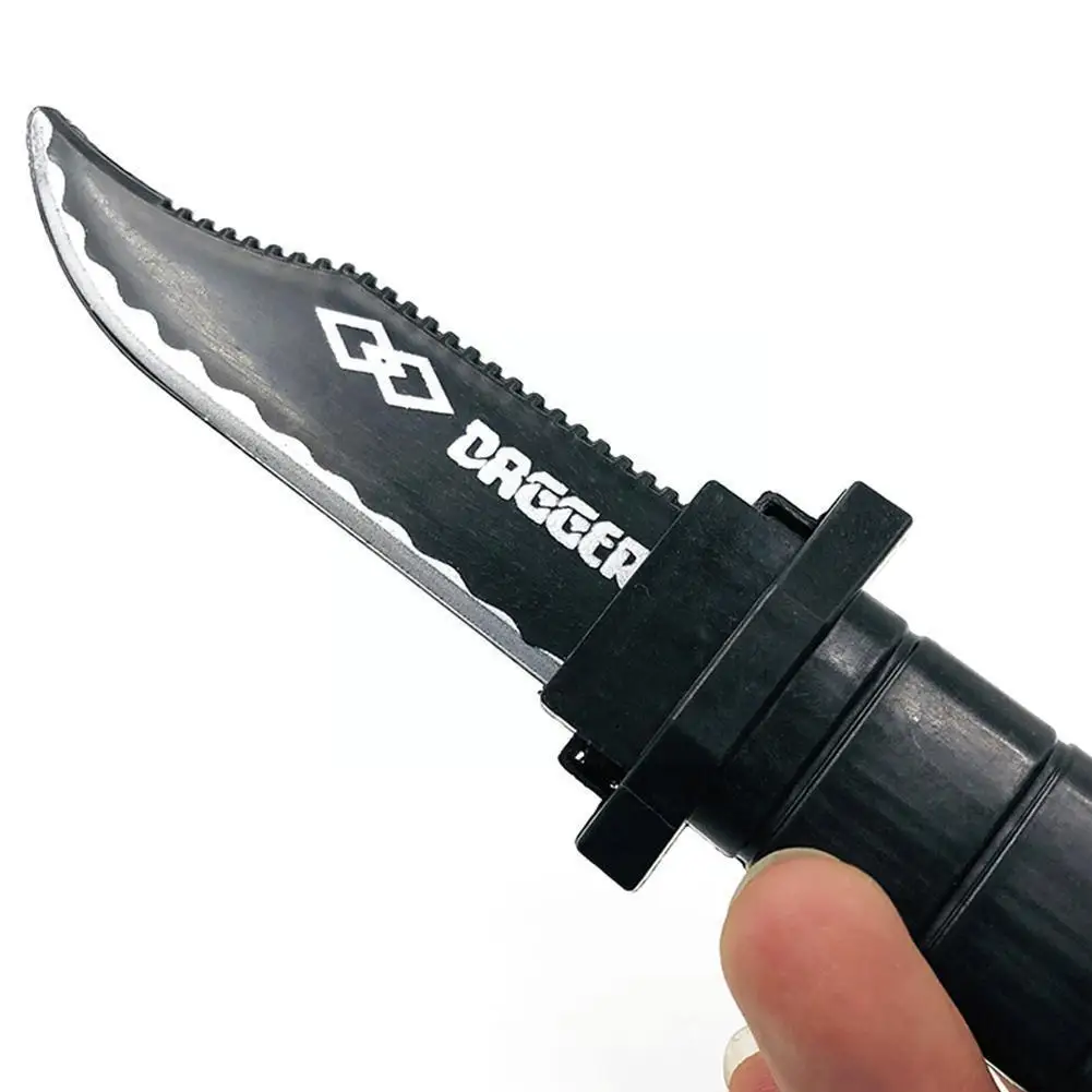 

1pc Trick Dagger Knife Retractable Slide In Blade Fun Halloween Kids Anyoutdoor Talkie Walkie Prank Fake Joke Prop D8n6