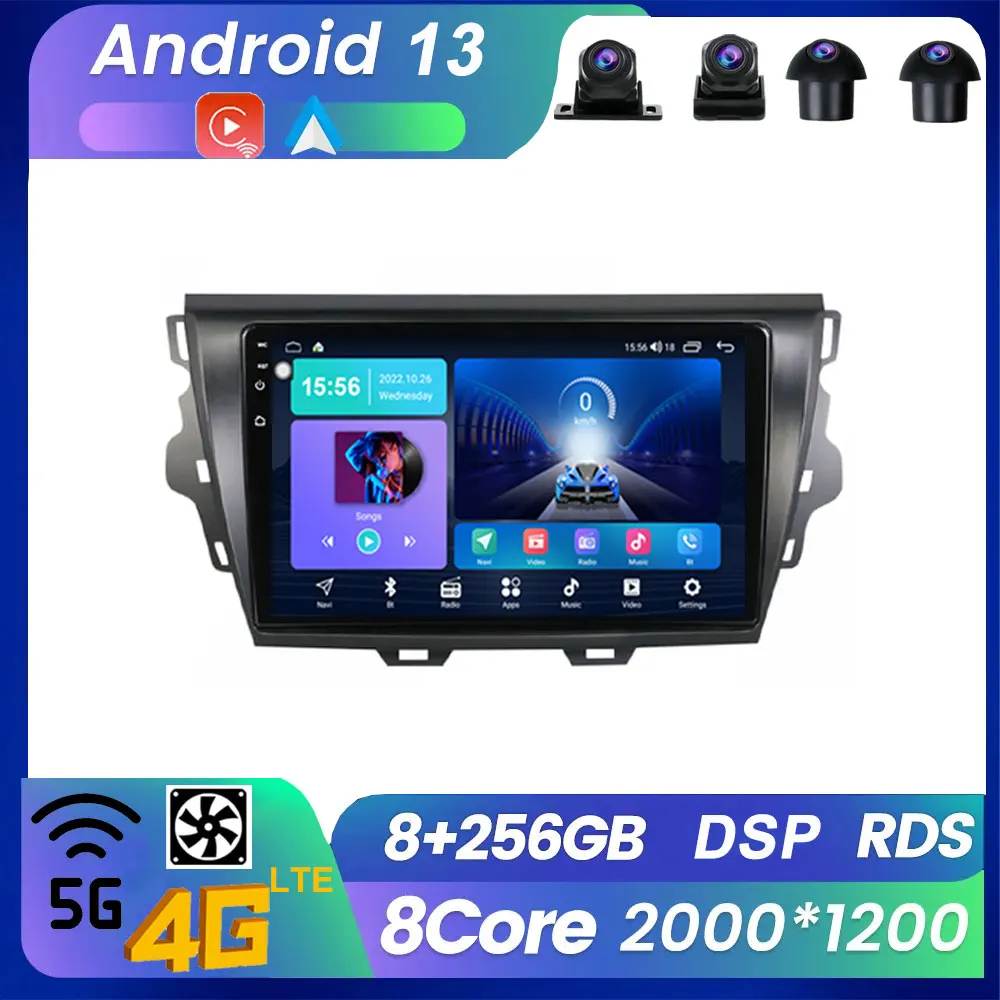 

Android 13 9 Inch Car Screen For Great Wall Volexx C30 2015-2019 Carplay Auto Multimedia Video Player Navigation Stereo 4G LTE