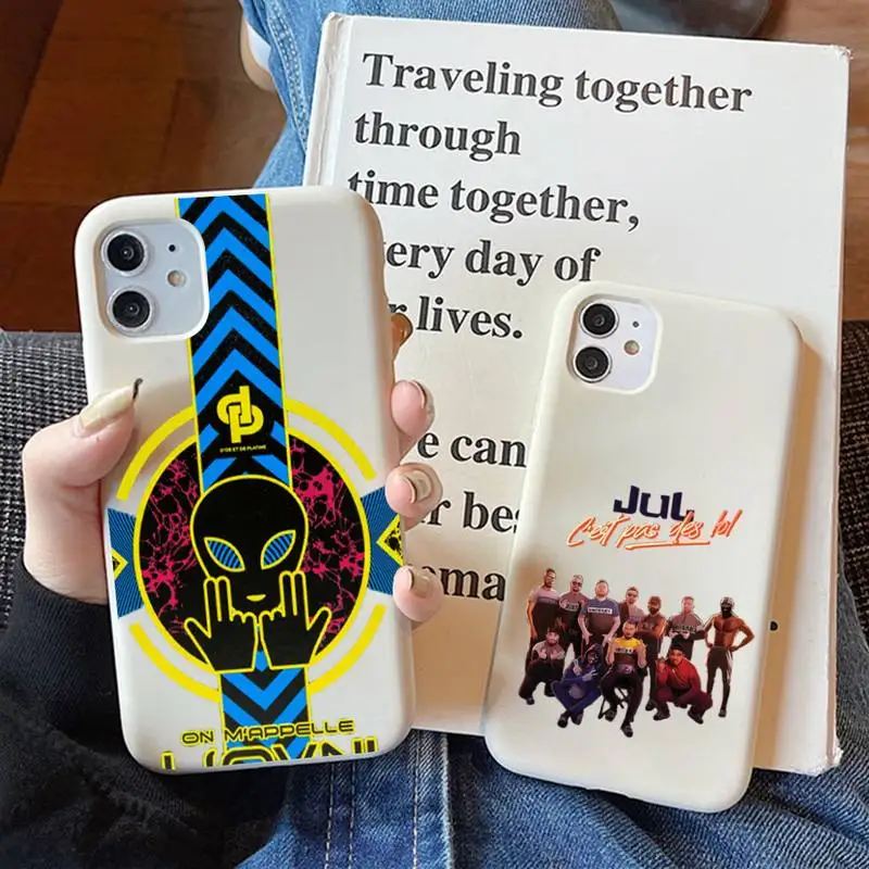 

JuL C'est Pas Des Lol Phone Case for iPhone 11 12 13 Mini Pro Xs Max 8 7 6 6S Plus X XR Solid Candy Color Case