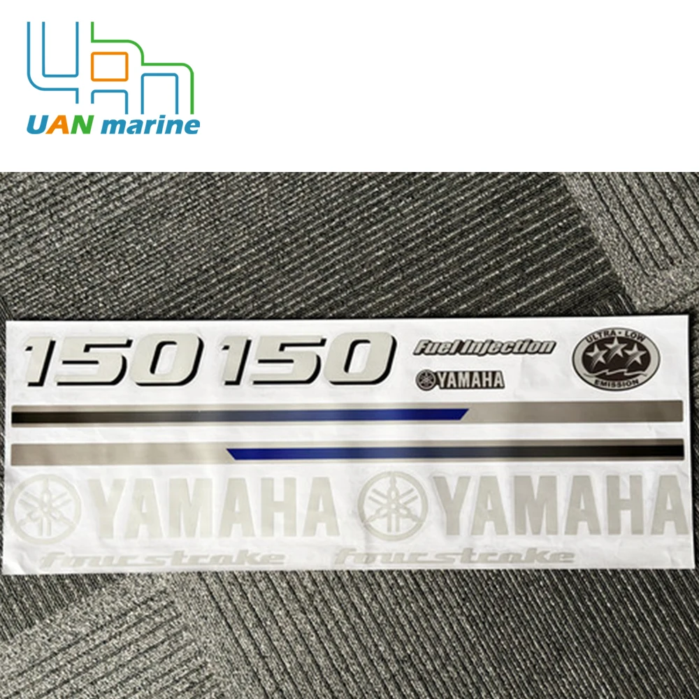 

Reproduction Decals Sticker Set For Yamaha 150 hp 4-Stroke Outboard Engine