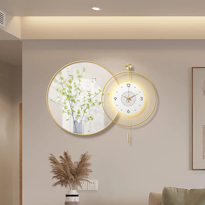 

Digital Vintage Art Wall Clock Living Room Luxury Pendulum Kitchen Wall Watch Designer Large Reloj Pared Home Decorating Items